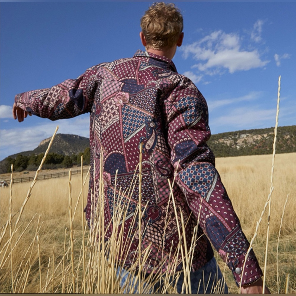 PacSun Quilted Shirt Jacket Men’s Multi Color Paisley Size Medium - Picture 4 of 13